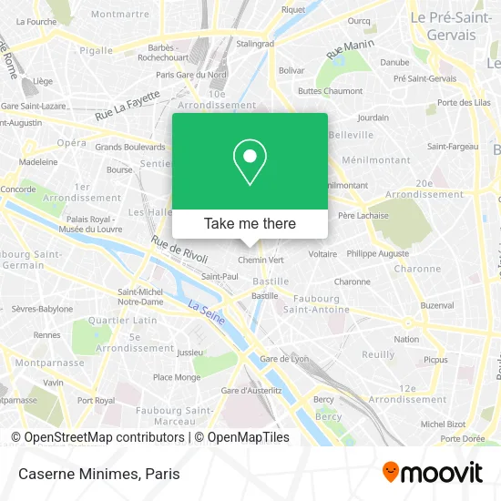 Caserne Minimes map
