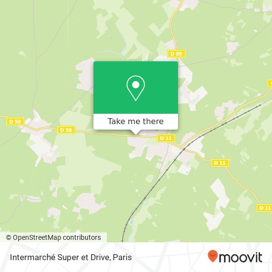 Mapa Intermarché Super et Drive