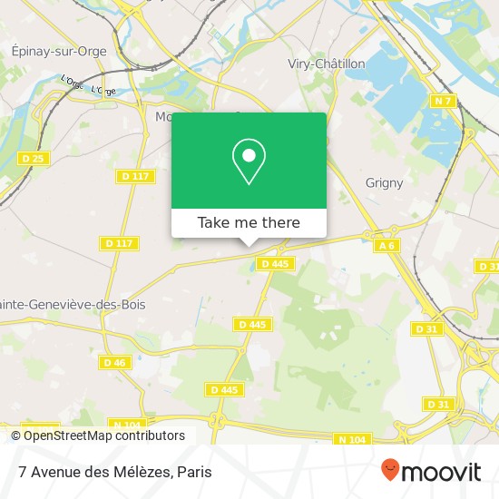 Mapa 7 Avenue des Mélèzes
