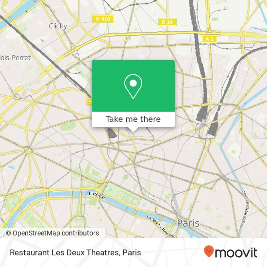 Restaurant Les Deux Theatres map