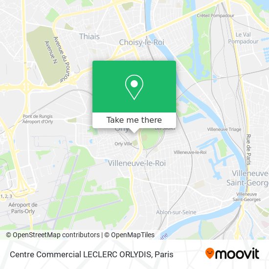 Centre Commercial LECLERC ORLYDIS map