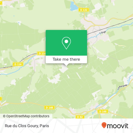 Mapa Rue du Clos Goury