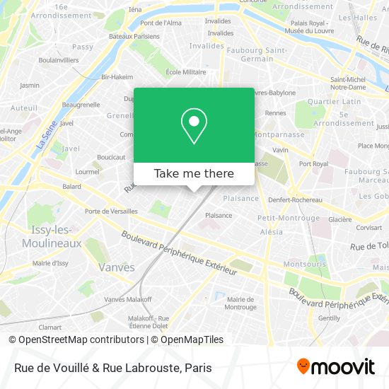 Mapa Rue de Vouillé & Rue Labrouste