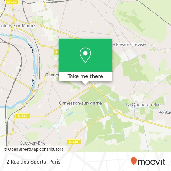 Mapa 2 Rue des Sports