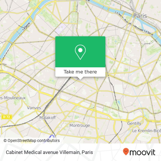 Cabinet Medical avenue Villemain map