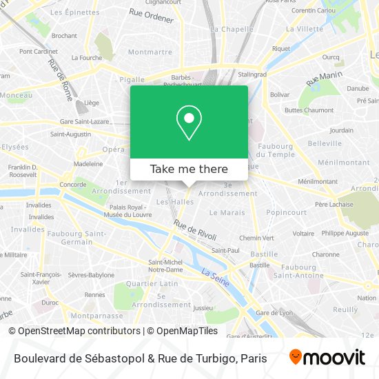 Boulevard de Sébastopol & Rue de Turbigo map