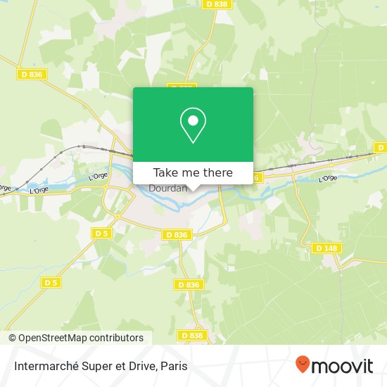 Intermarché Super et Drive map