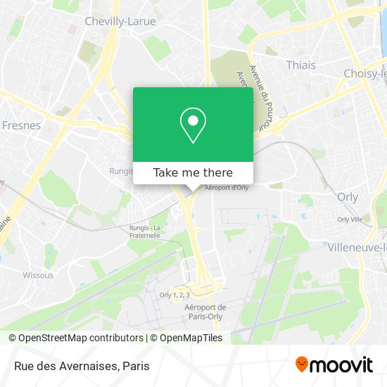 Mapa Rue des Avernaises