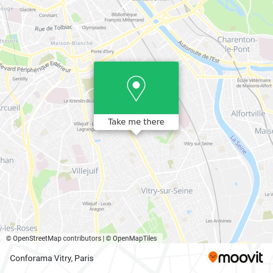 Conforama Vitry map