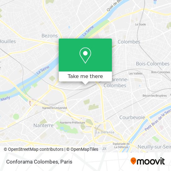 Conforama Colombes map