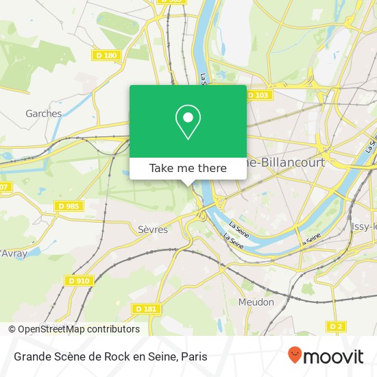 Mapa Grande Scène de Rock en Seine