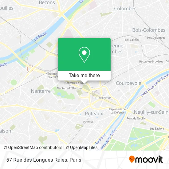 Mapa 57 Rue des Longues Raies