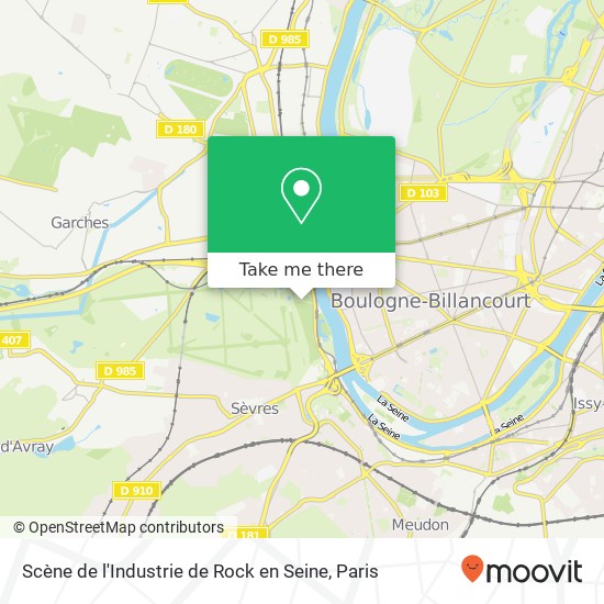 Mapa Scène de l'Industrie de Rock en Seine