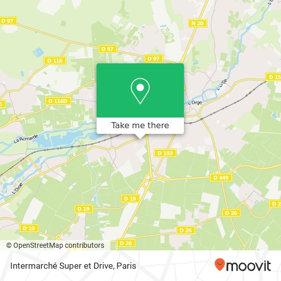 Mapa Intermarché Super et Drive