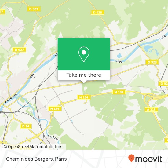 Mapa Chemin des Bergers