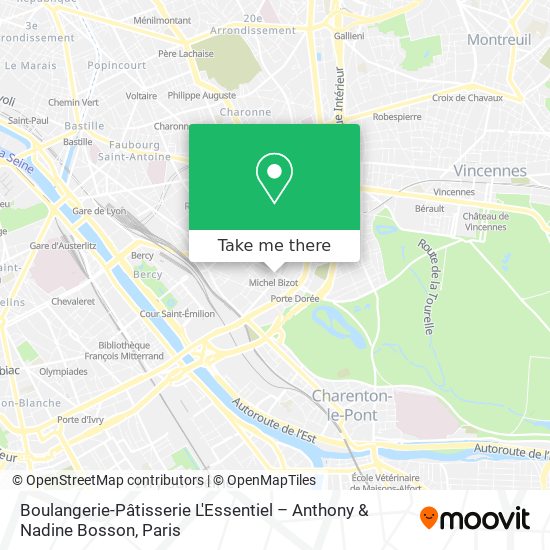 Mapa Boulangerie-Pâtisserie L'Essentiel – Anthony & Nadine Bosson