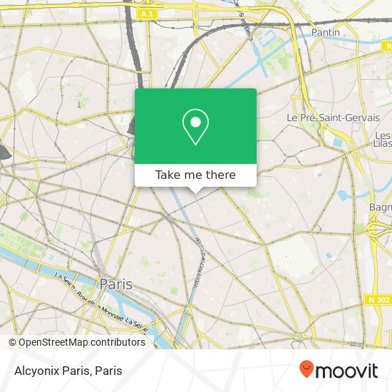 Mapa Alcyonix Paris