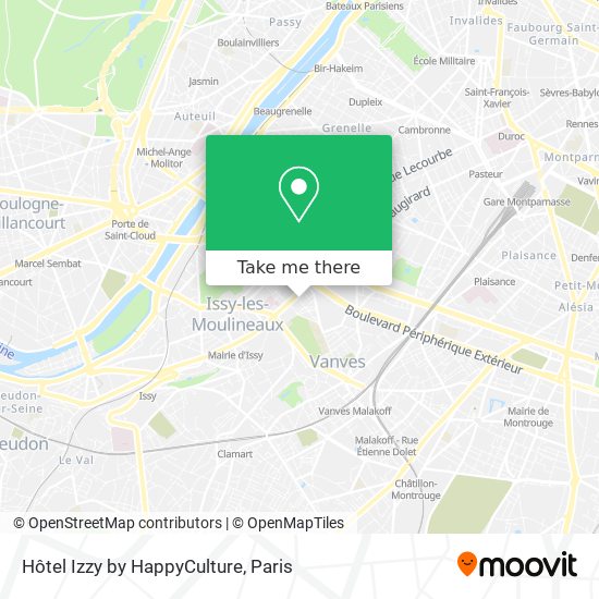 Mapa Hôtel Izzy by HappyCulture