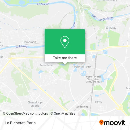Le Bicheret map