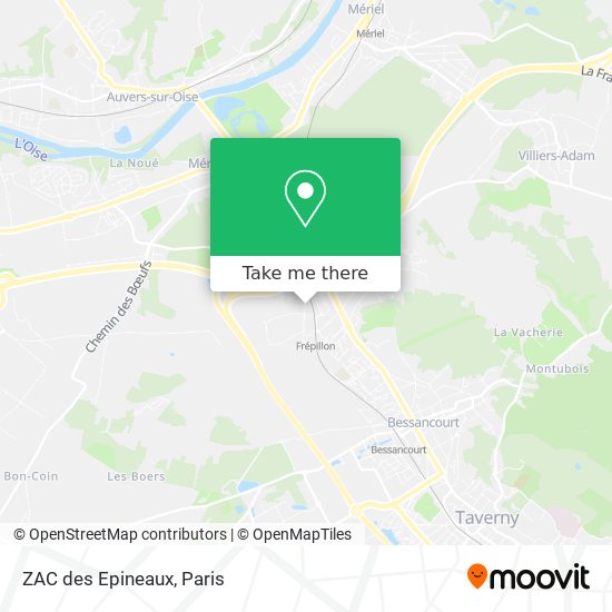 ZAC des Epineaux map