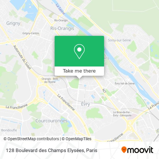 Mapa 128 Boulevard des Champs Elysées
