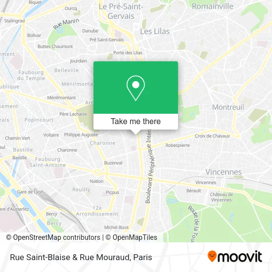 Rue Saint-Blaise & Rue Mouraud map