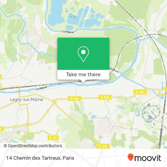 Mapa 14 Chemin des Tartreux