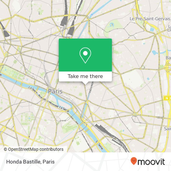 Mapa Honda Bastille
