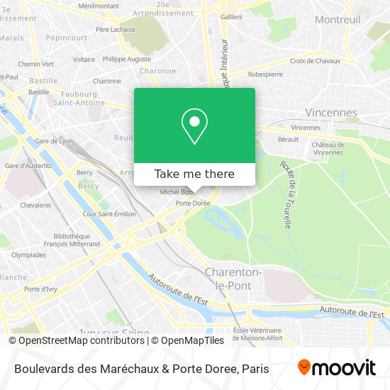 Mapa Boulevards des Maréchaux & Porte Doree