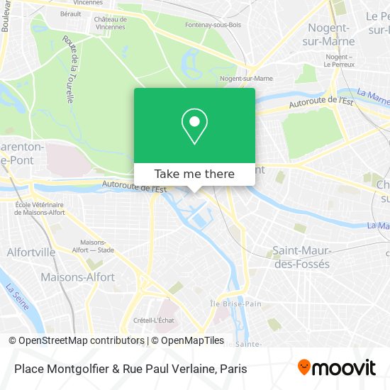 Mapa Place Montgolfier & Rue Paul Verlaine