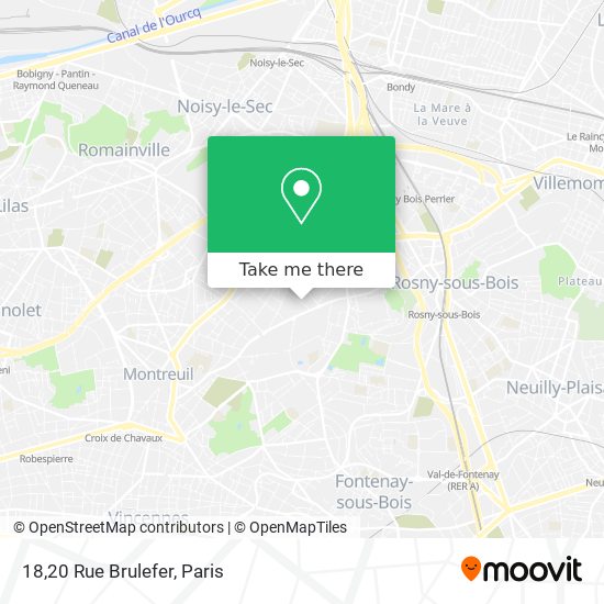Mapa 18,20 Rue Brulefer