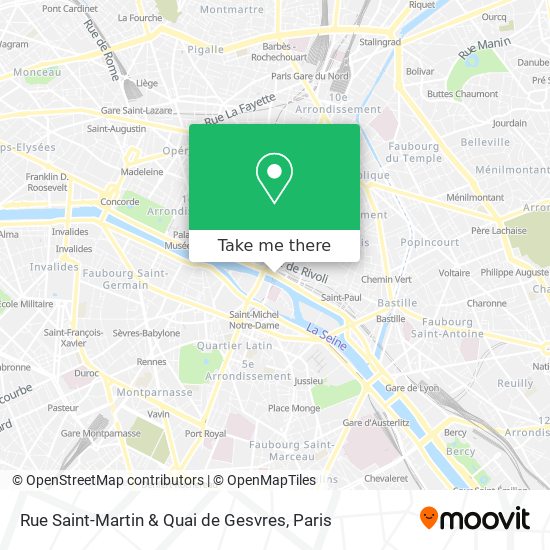 Mapa Rue Saint-Martin & Quai de Gesvres