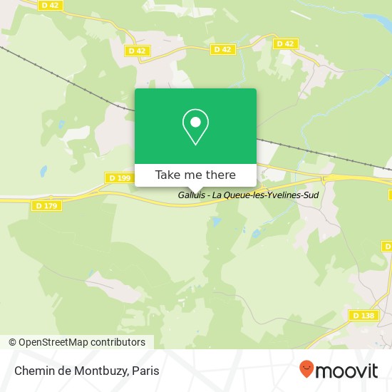 Mapa Chemin de Montbuzy