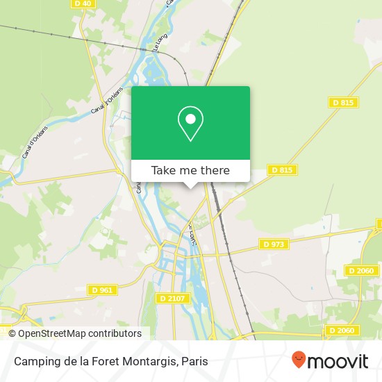 Camping de la Foret Montargis map
