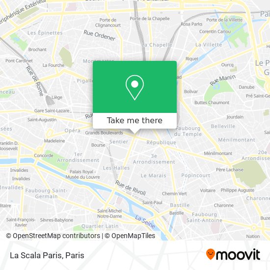 Mapa La Scala Paris