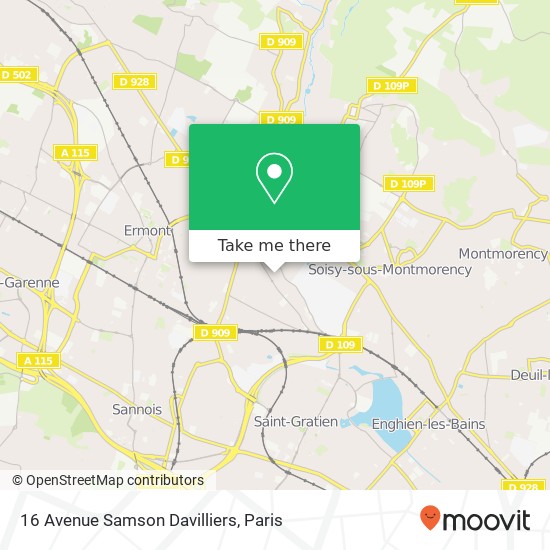 Mapa 16 Avenue Samson Davilliers