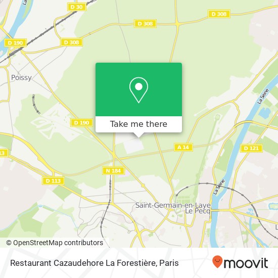 Restaurant Cazaudehore La Forestière map
