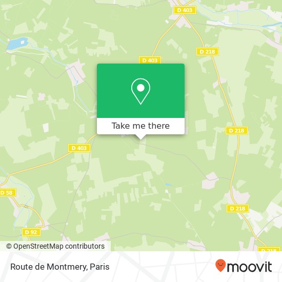 Mapa Route de Montmery