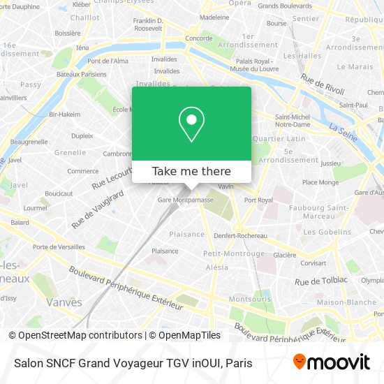 Mapa Salon SNCF Grand Voyageur TGV inOUI