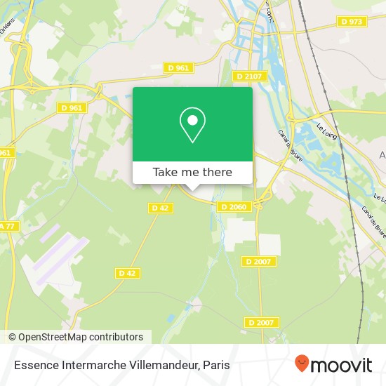 Essence Intermarche Villemandeur map