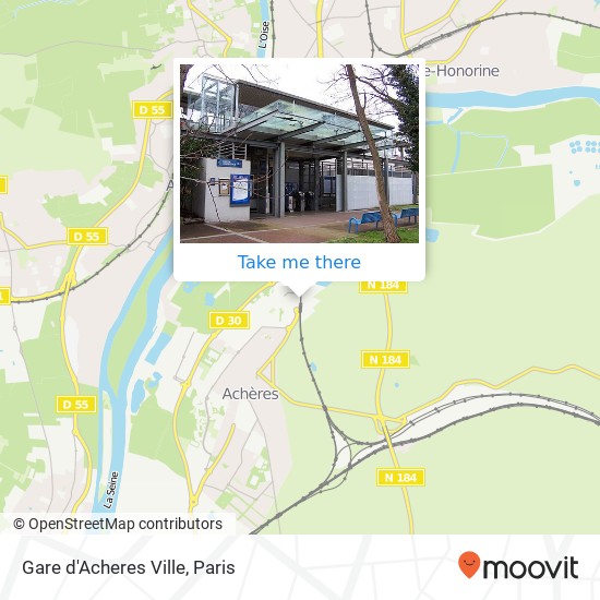 Mapa Gare d'Acheres Ville