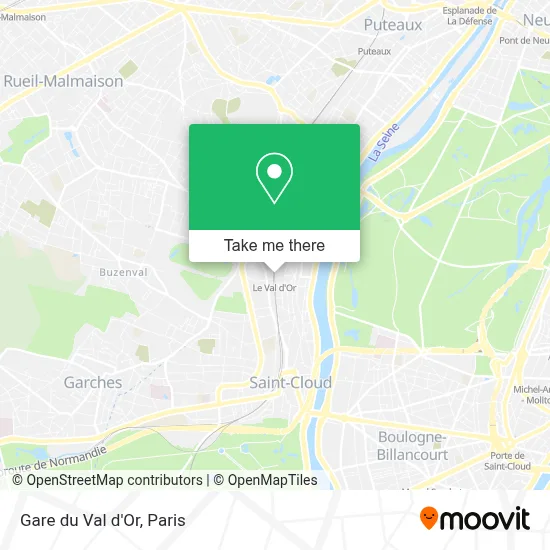 Gare du Val d'Or map