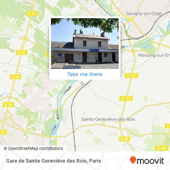 Gare de Sainte Geneviève des Bois map