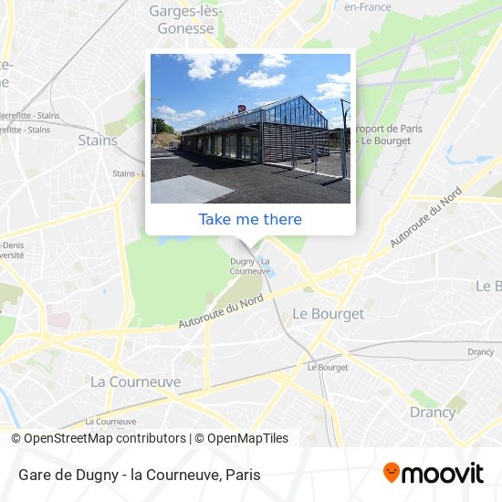 Gare de Dugny - la Courneuve map