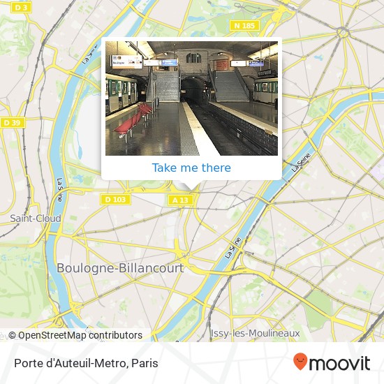 Porte d'Auteuil-Metro map