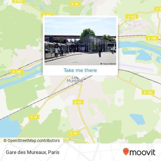 Gare des Mureaux map