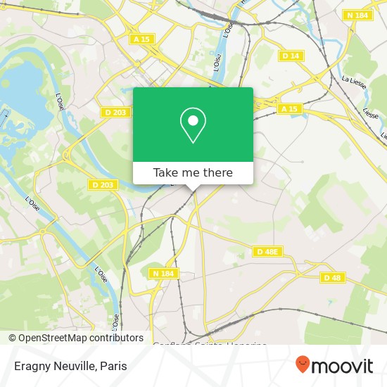 Mapa Eragny Neuville