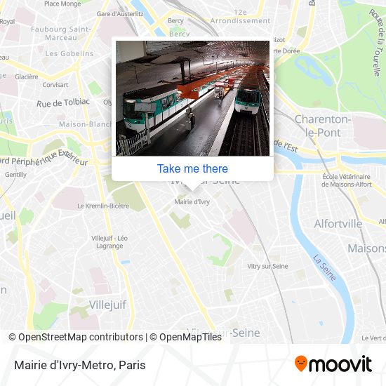 Mairie d'Ivry-Metro map