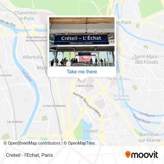 Creteil - l'Echat map