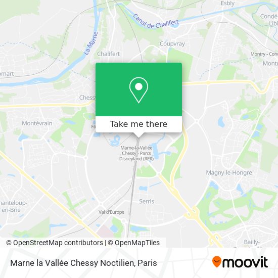 Marne la Vallée Chessy Noctilien map